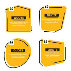 Quote box frame simple minimal style flat vector template