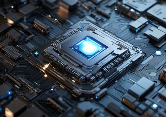 Fototapeta premium CPU Chipboard.