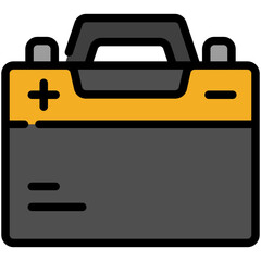 battery filled line icon