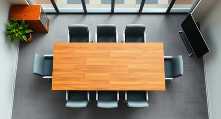 Professional Business Conference Room With Modern Furniture 

