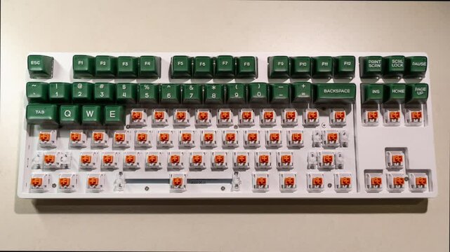 Stop motion of building a custom mechanical keyboard