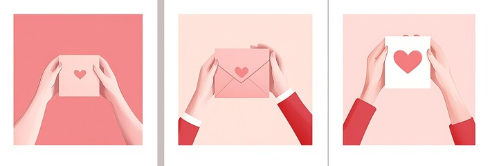 A set of three Valentine's Day posters