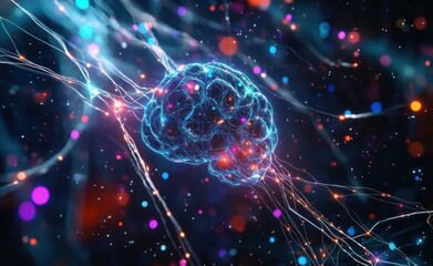 Obraz premium Digital Brain Network.