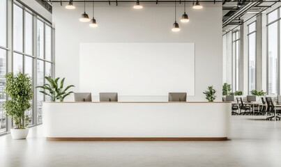 Modern Office Reception Desk.