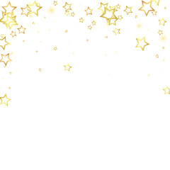 Gold sparkling star confetti.