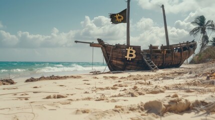 bitcoin, virtual currency, gold coins,