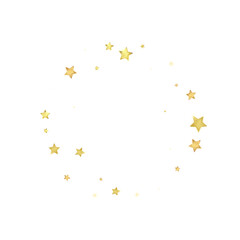 Magic stars vector overlay.  Gold stars scattered