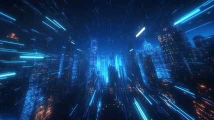 Obraz premium Futuristic Cityscape.