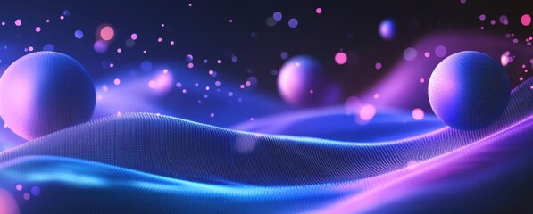 Fototapeta premium Abstract Neon Spheres.