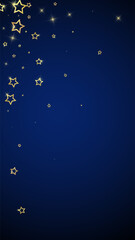 Naklejka premium Gold sparkling star confetti.