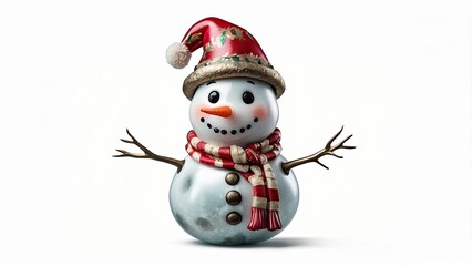 PNG of a snowman Christmas ornament isolated on a white or transparent background-