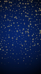 Gold sparkling star confetti.