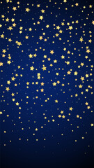 Fototapeta premium Magic stars vector overlay. Gold stars scattered