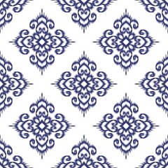 Ikat seamless pattern, geometric design, motif ethnic handmade, Ikat ethnic tribal, boho colors seamless wallpaper. Ethnic Ikat abstract background art,