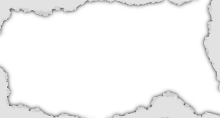 Stylish Torn Paper Border Frame