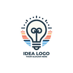 a flat logo of a light bulb