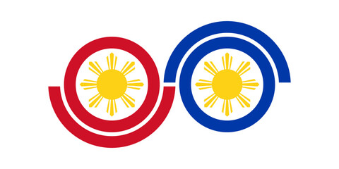 sun logo design. vector illustration isolated on white background