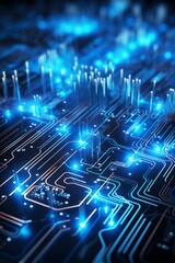 Obraz premium Minimalist innovation illustration with abstract outline, vertical