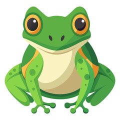 Fototapeta premium green frog cartoon vector