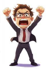 Obraz premium Angry Businessman.