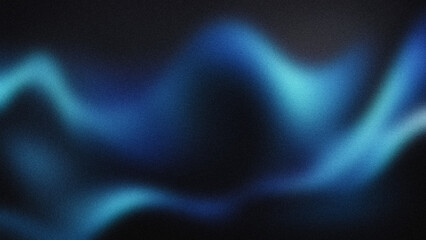 Blue Gradient Grain Texture Background with Smooth Abstract Waves for Atmospheric and Calming Visual Projects in Digital Art and Web Design