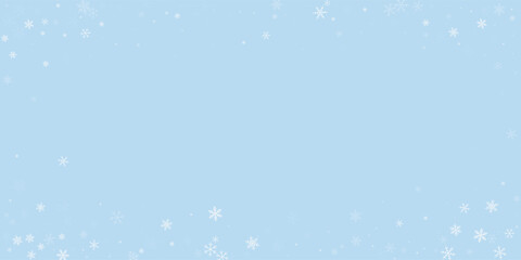 Magic falling snow christmas background. Subtle