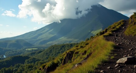 Mount Roraima, Venezuela-Guyana-Brazil border, tabletop mountain shrouded in mist in lush, rugged landscape. Captured with Nikon D850, showcasing mystical, remote terrain.