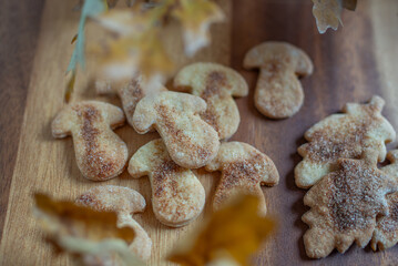 sweet home made autumn cinnamon cookies