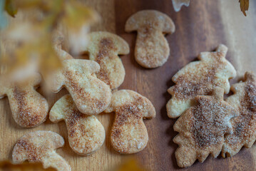 sweet home made autumn cinnamon cookies
