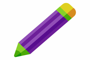 black pencil flat icon isolated on white