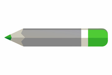 black pencil flat icon isolated on white