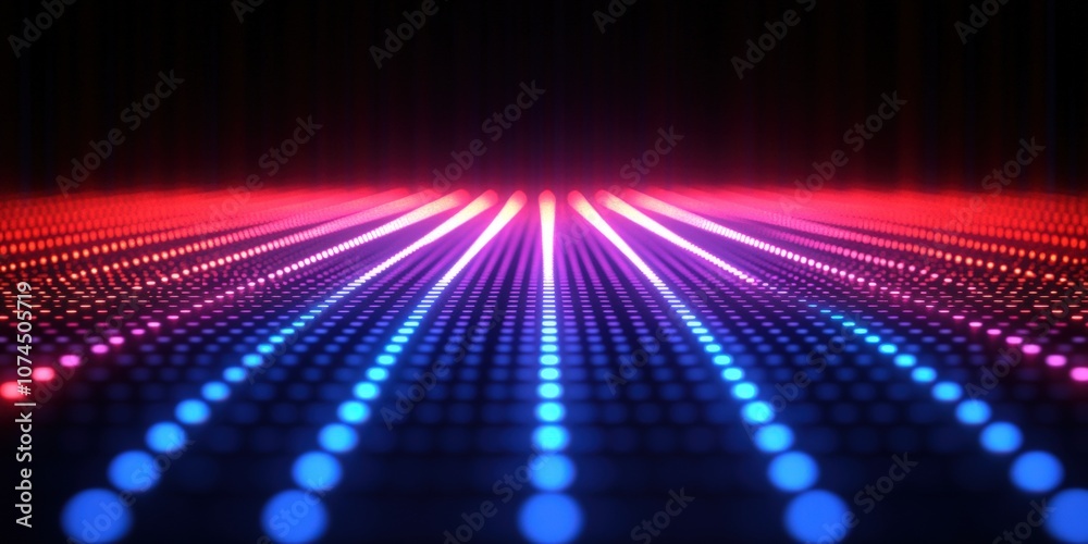 Poster abstract composition of colorful light speed lines creating a dynamic background with bright blue an