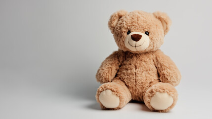 Obraz premium Classic Teddy Bear on White Background