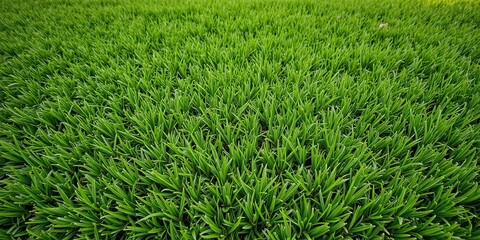 Obraz premium Lush and realistic artificial grass background perfect for sports fields and outdoor events, decor, material