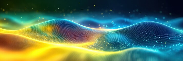 Abstract Representation of Light Waves in Digital Energy Patterns with Flowing Designs and Vibrant Color Gradients for Creative Backgrounds