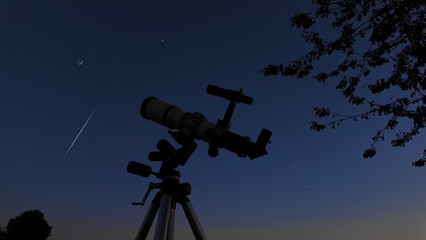 Astronomical telescope for observing stars, planets, Moon and other celestial objects.