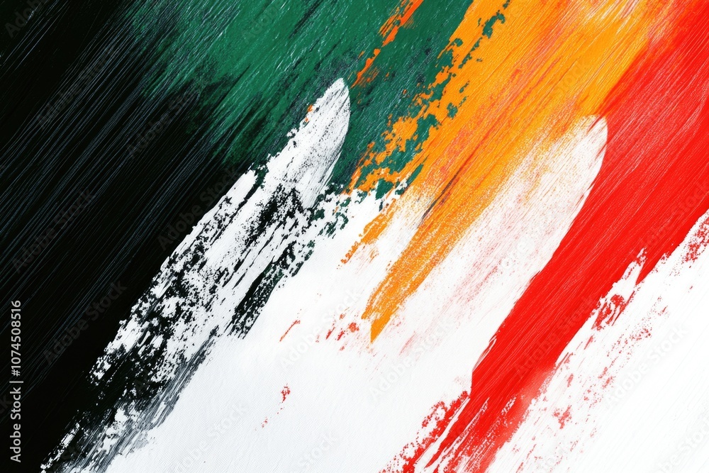 Poster a detailed view of a vibrant artwork on a wall, perfect for using as a decorative element or illustr