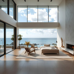 Modern living room with window