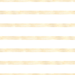 Watercolor seamless pattern with yellow strips. Isolated on white background. Hand drawn clipart. Perfect for card, postcard, tags, invitation, printing, wrapping.