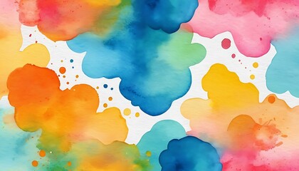 Obraz premium Abstract Watercolor Background with Colorful Paint Splashes, Perfect for Artistic Design and Illustrations