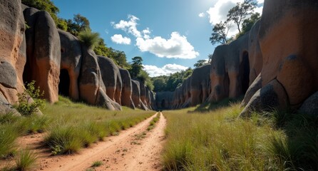 Tsingy de Bemaraha Stone Forest, Madagascar, unique limestone formations creating jagged, alien landscape. Captured in natural light with Nikon D850, revealing surreal, intricate scenery.