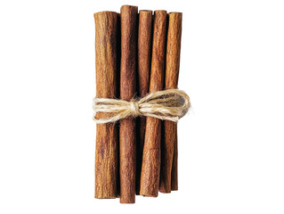 Bundled Cinnamon Sticks on transparent Background