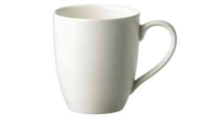 Elegant White Coffee Mug on a transparent Background