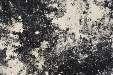 A black and white photograph of a grimy city wall with cracks and imperfections