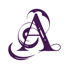 English Alphabet Beautiful Icon and Colorful Design