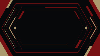 Obraz premium abstract background modern blank geometric frame futuristic golden line art deco style