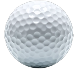 png cut out,White dimpled golf ball scene, ball-smooth and pattern-dimpled