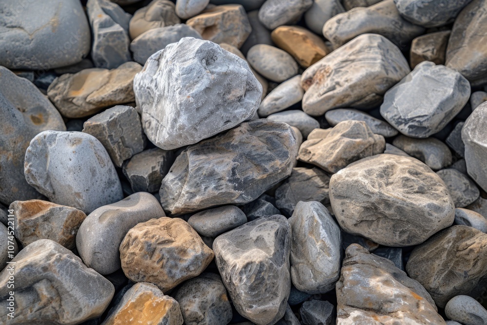 Poster rock piles stacked on top of each other in nature