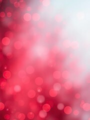 Fototapeta premium Red bokeh snowflakes gently cascade in a mesmerizing pattern, snowflakes, winter