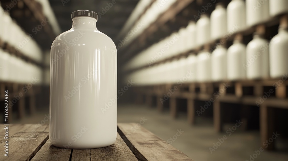 Poster showcase your unique white bottles in a creative space